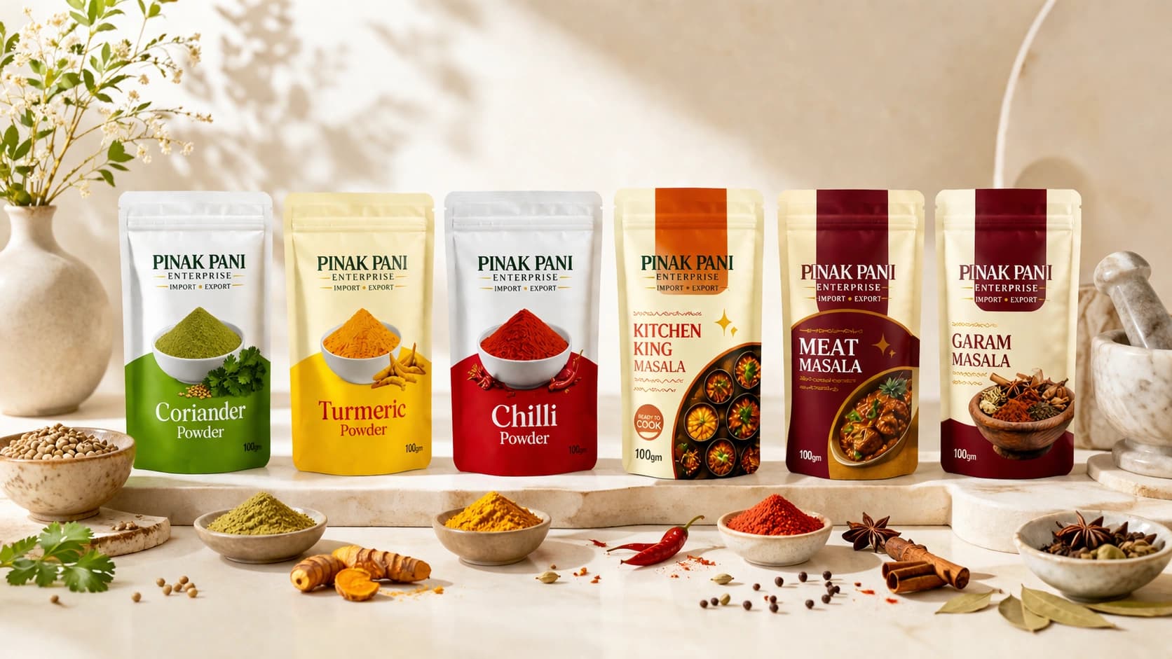 Aromatic blends and pure spices